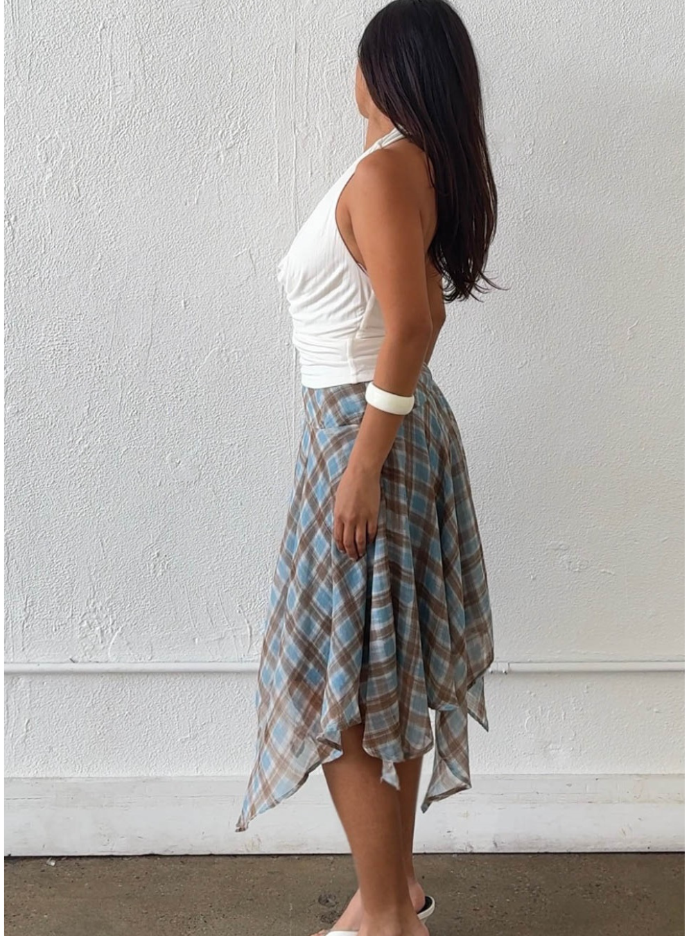 Sutton Plaid Handkerchief Skirt