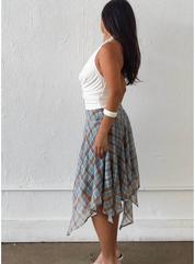 Sutton Plaid Handkerchief Skirt