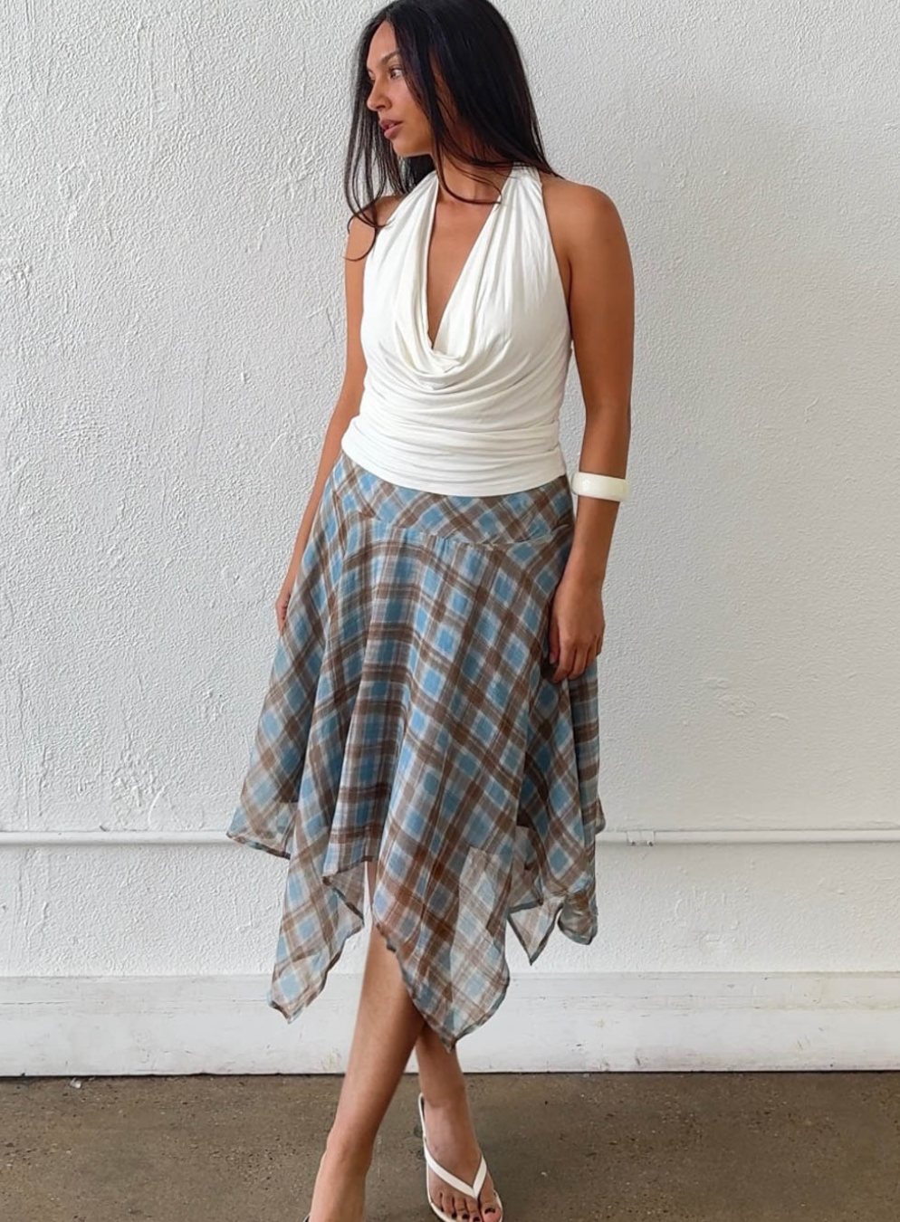 Sutton Plaid Handkerchief Skirt