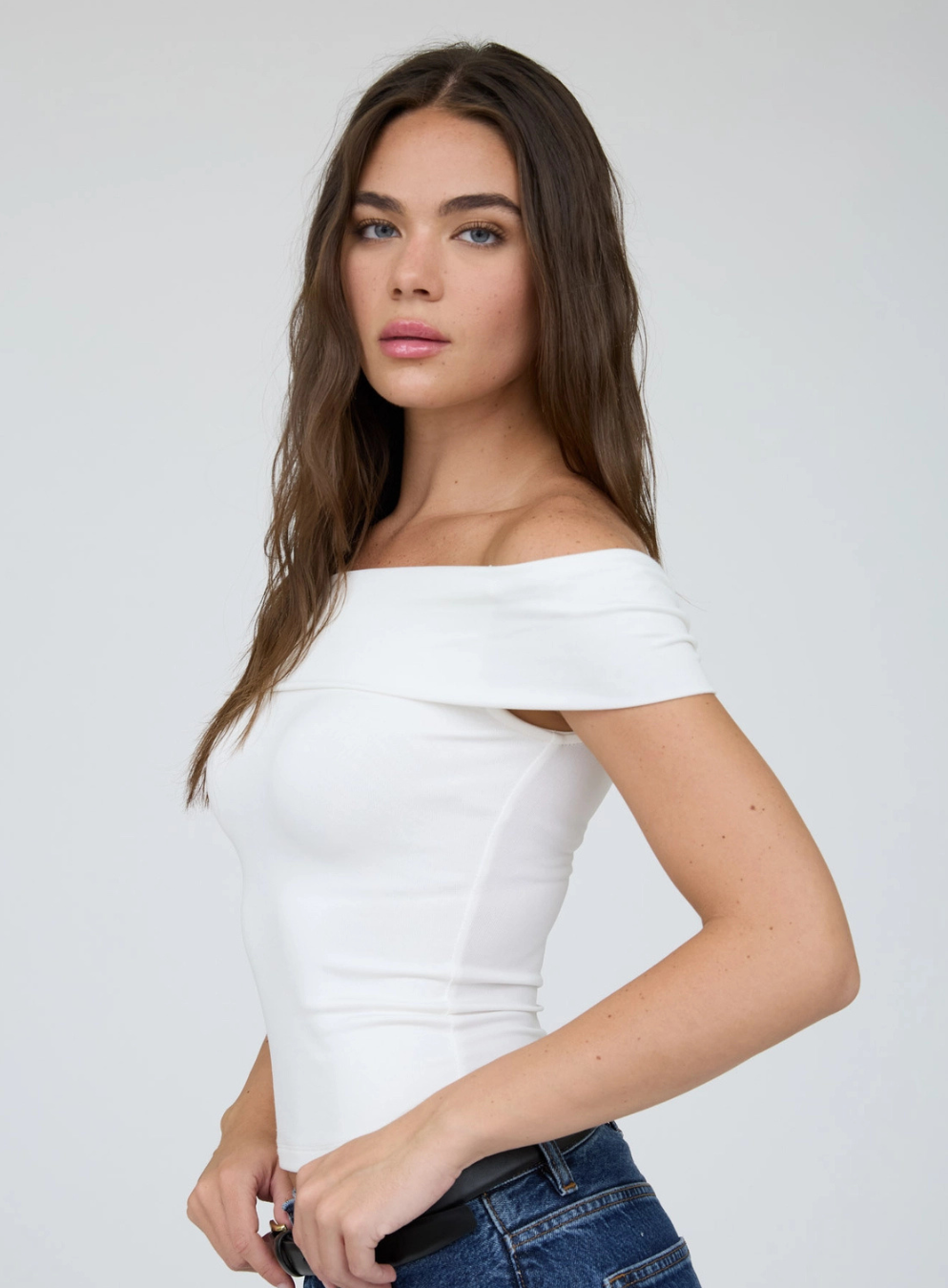 Hannah Off Shoulder Top | White