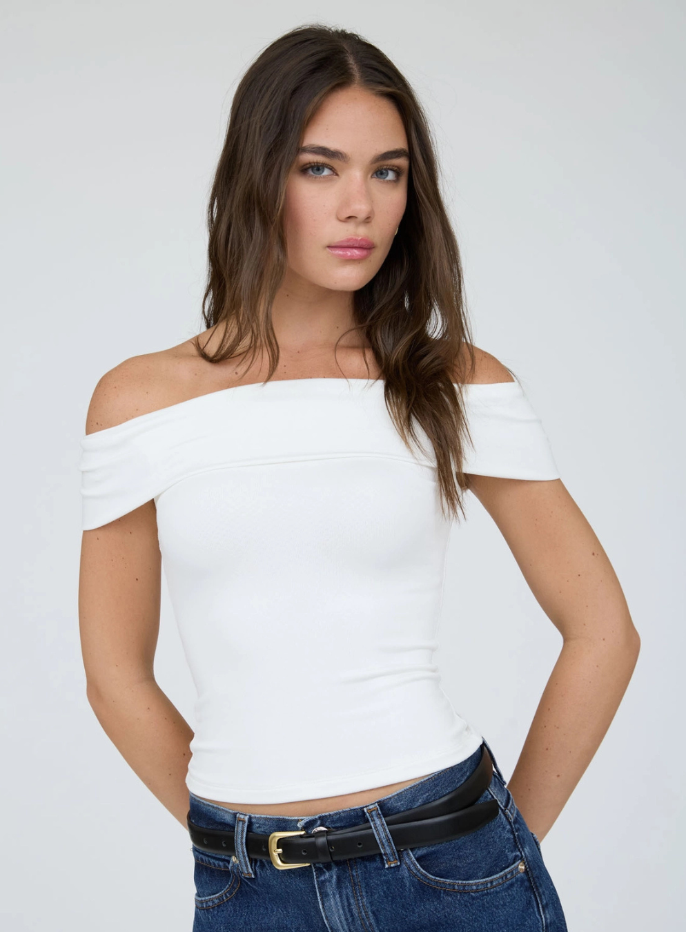 Hannah Off Shoulder Top | White