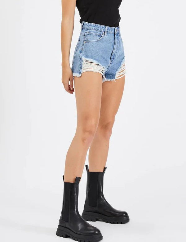 Abrand A High & Relaxed Short In Salty Blue - Highly Praise