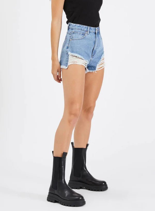 Abrand A High & Relaxed Short In Salty Blue - Highly Praise