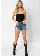 Basic Spaghetti Strap Tank Top - Highly Praise