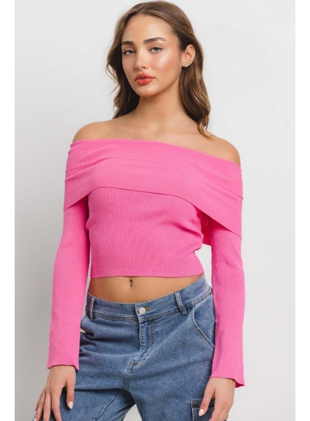 Bella Pink Off The Shoulder Top - Highly Praise