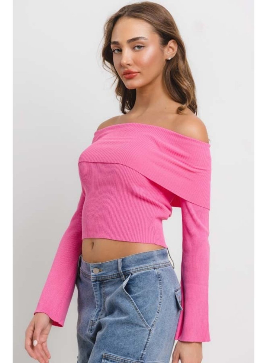 Bella Pink Off The Shoulder Top - Highly Praise