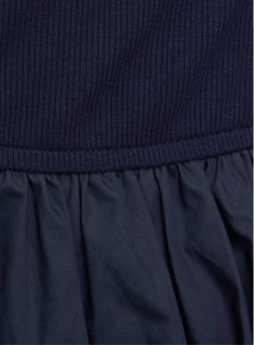 Boat Neck Knit Top Mini Dress