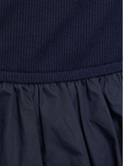 Boat Neck Knit Top Mini Dress