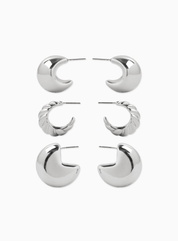 Bold Jumbo Layered Hoops (Set of 3)