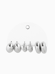Bold Jumbo Layered Hoops (Set of 3)