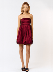 Bubble Hem Tube Mini Dress