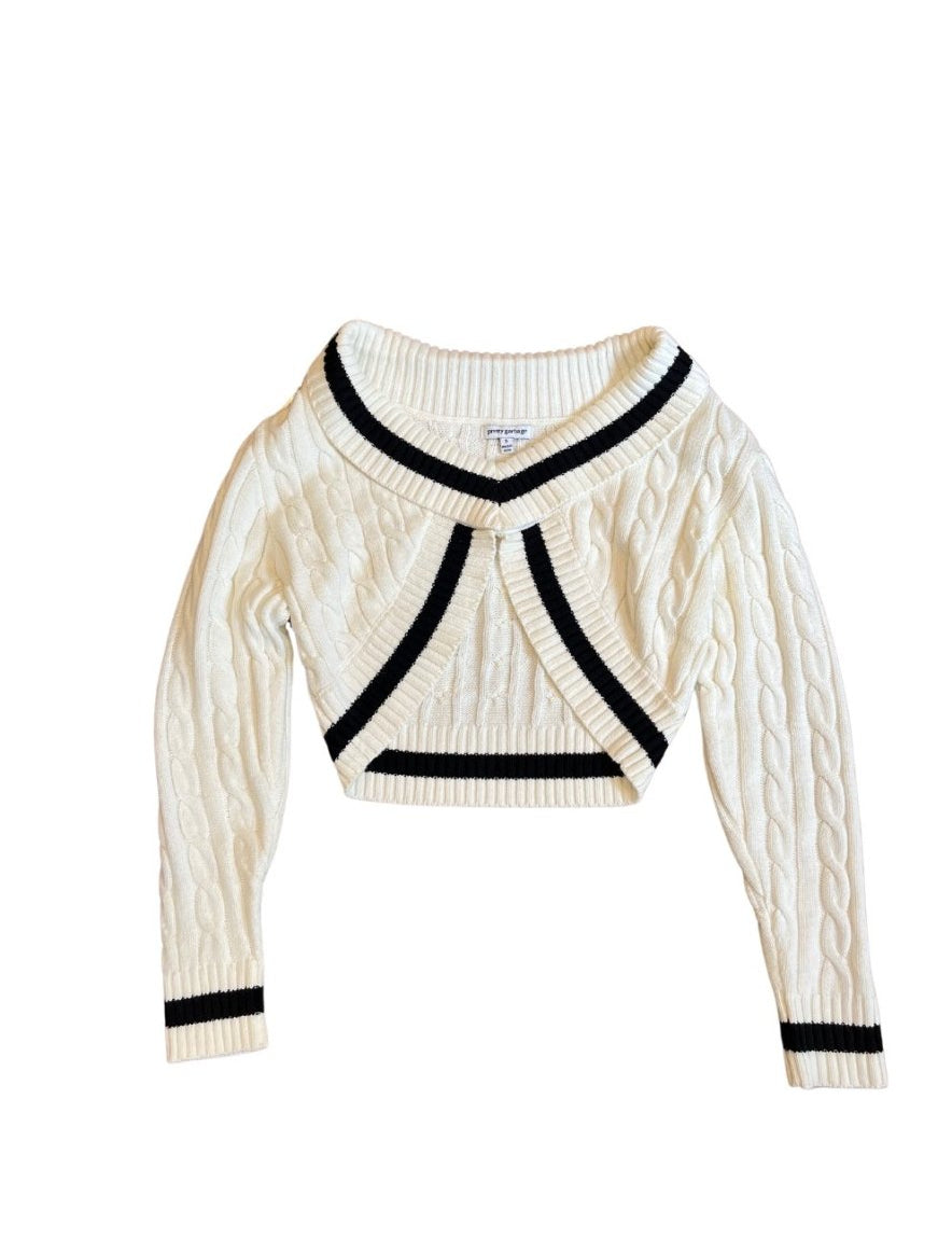 Cable Knit Cropped Sweater - Highly Praise