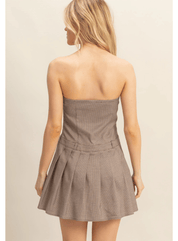 Chic Micro-Check Mini Dress