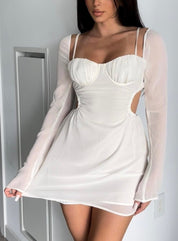 Corset Cut Out Long Sleeve Dress - Highly Praise