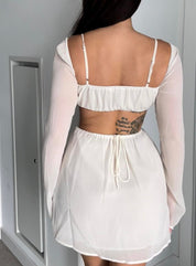 Corset Cut Out Long Sleeve Dress - Highly Praise