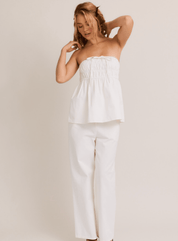 Cotton Bandeau Babydoll Top
