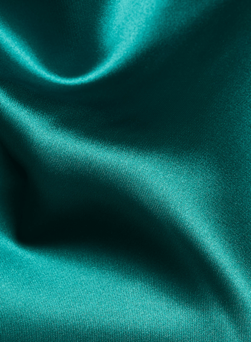 Cowl Neck Satin Top with Back Tie-Closure