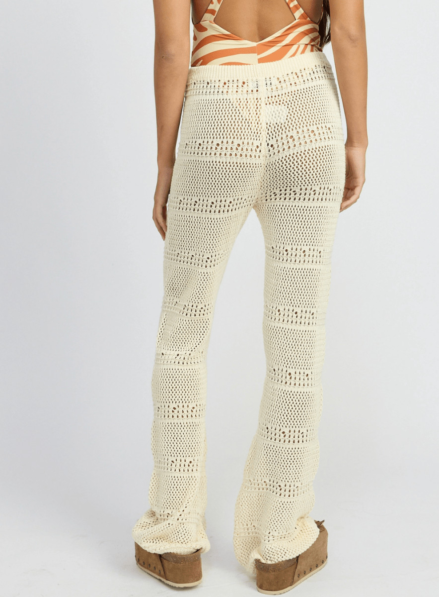 Crochet Cover Up Pants in Cream