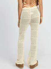 Crochet Cover Up Pants in Cream