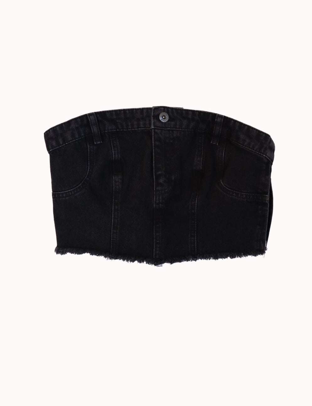 Denim Corset Top Charcoal - Highly Praise