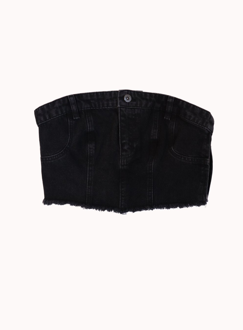 Denim Corset Top Charcoal - Highly Praise