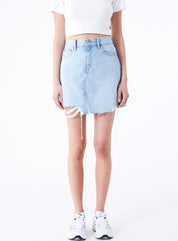 Echo Skirt - Stream Light Trashed Hem - Highly Praise