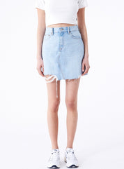 Echo Skirt - Stream Light Trashed Hem - Highly Praise
