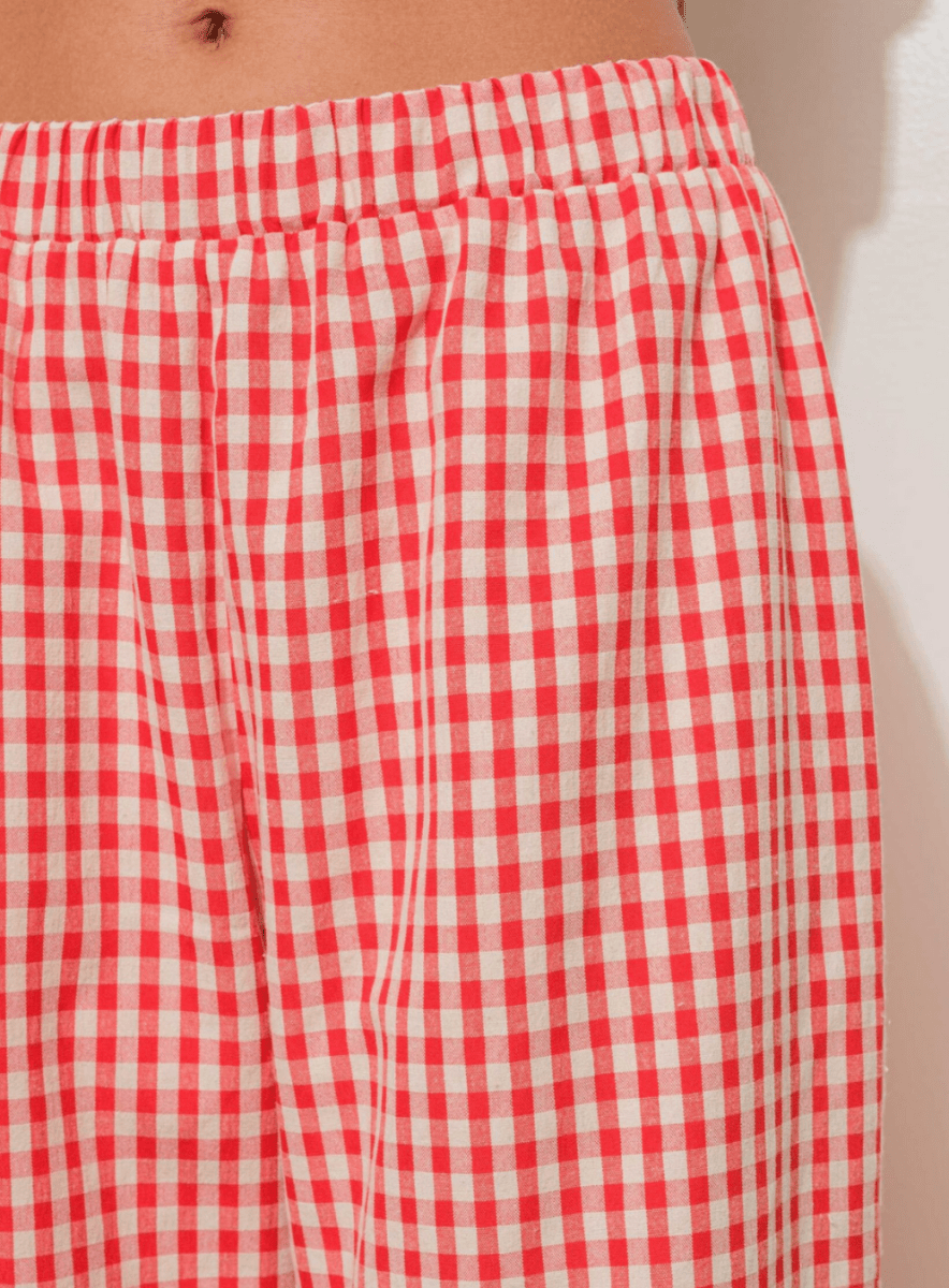 Gingham Relaxed Pants
