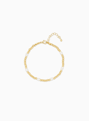 Golden Pearled Trio Bracelet Set