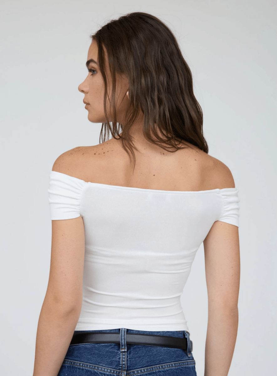 Hannah Off Shoulder Top | White