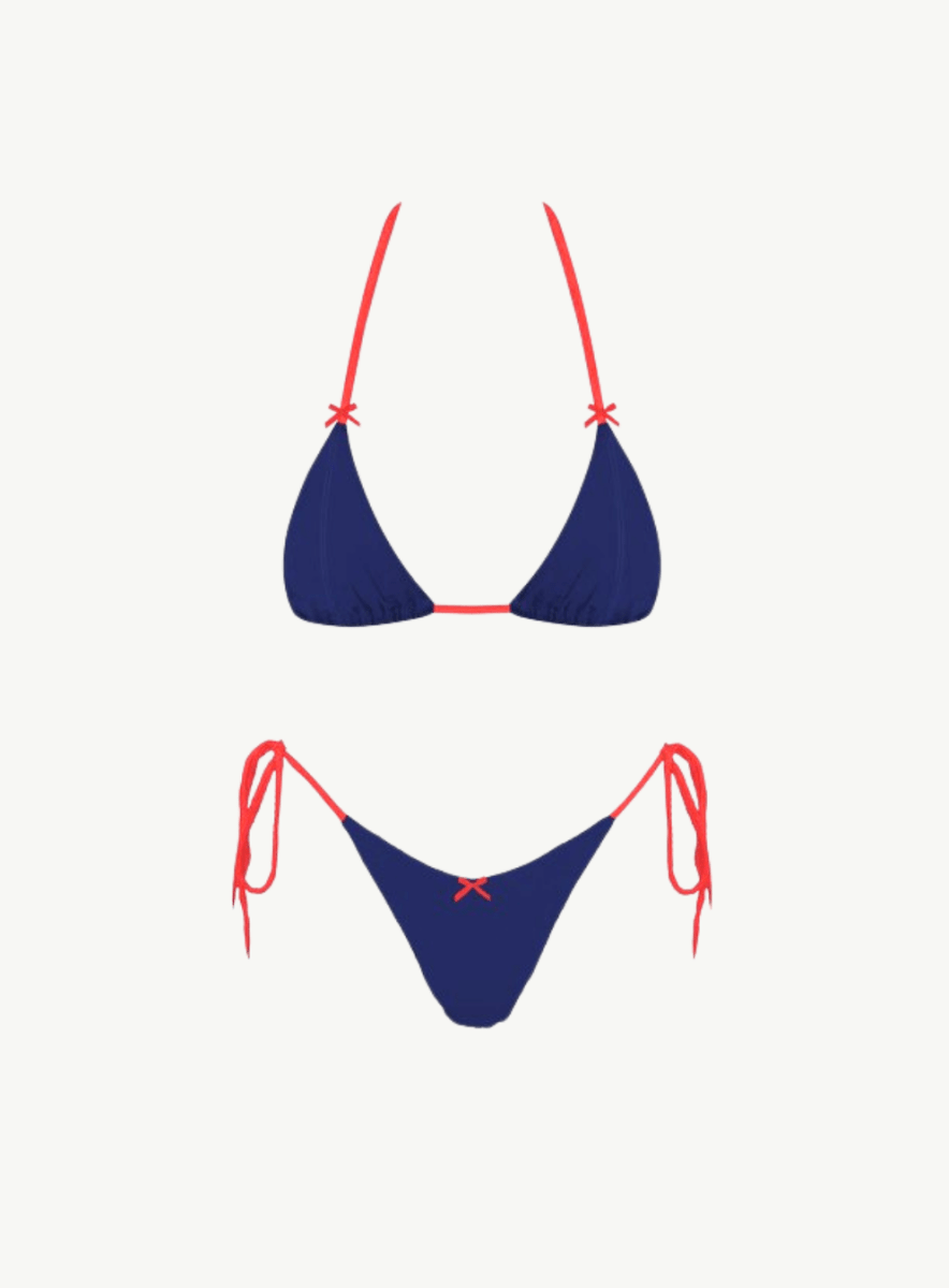 Julia Bikini Set in Navy-Red
