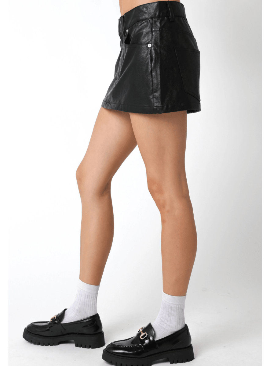 Julie Faux Mini Skirt