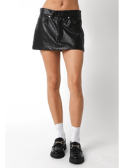 Julie Faux Mini Skirt