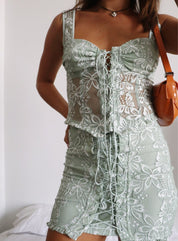 Lace-Up Mini Skirt - Highly Praise