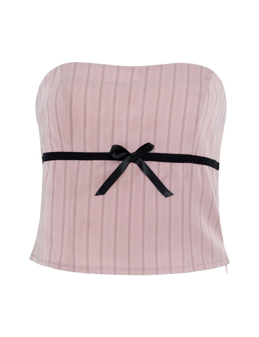 Leggy Tube Top in Blush Pinstripe - Highly Praise