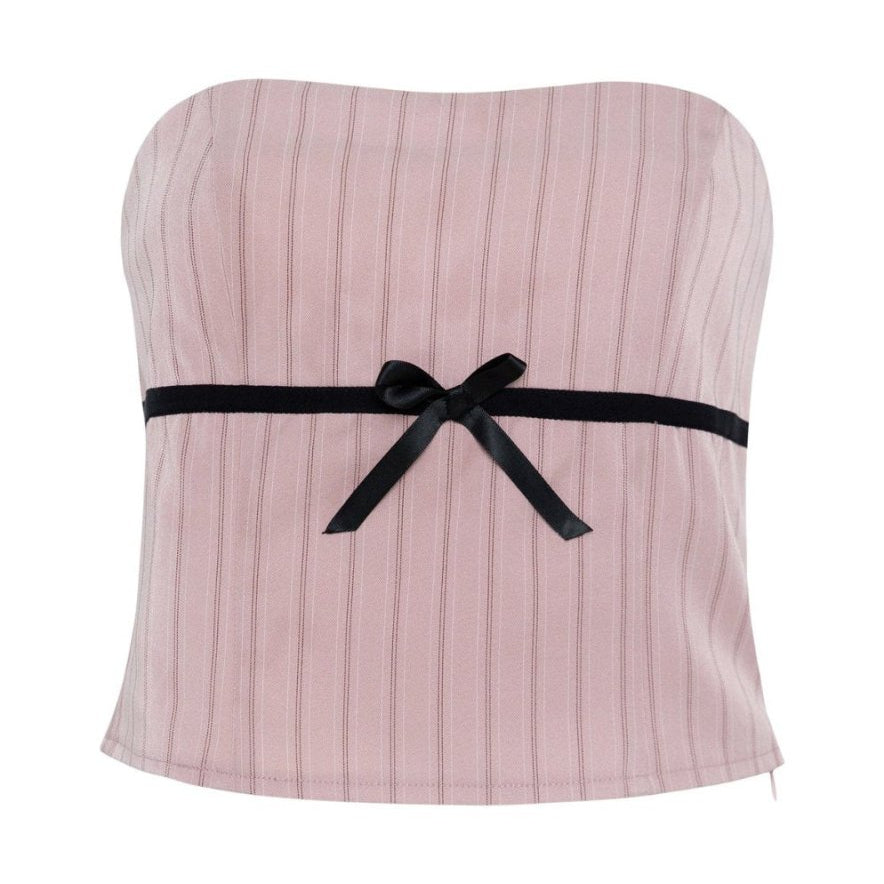 Leggy Tube Top in Blush Pinstripe - Highly Praise
