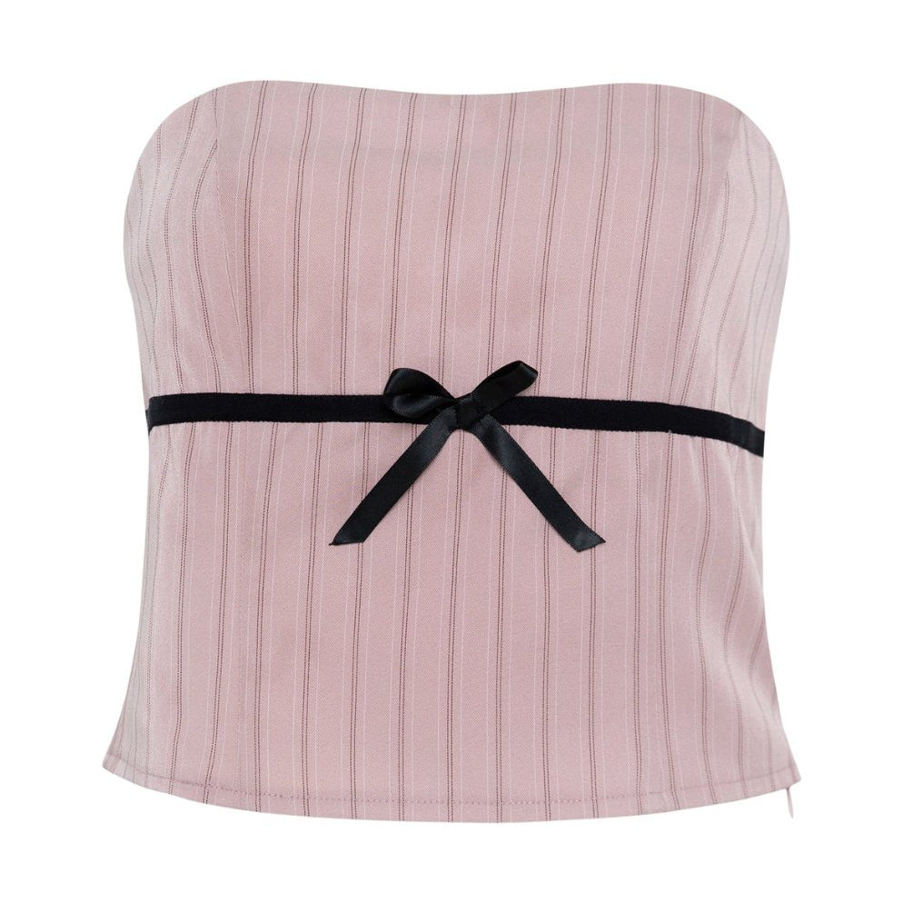 Leggy Tube Top in Blush Pinstripe - Highly Praise