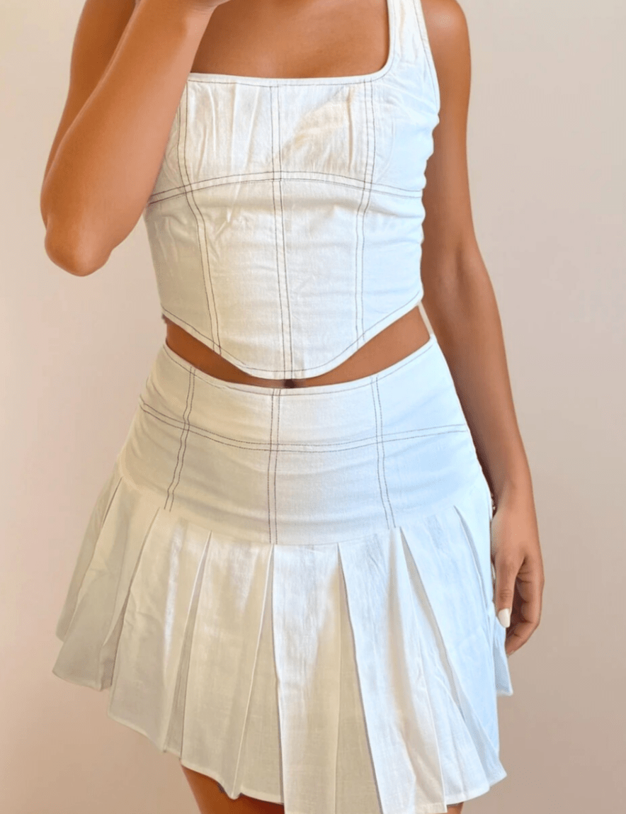 Leni Stitch Skirt | Pleated Style