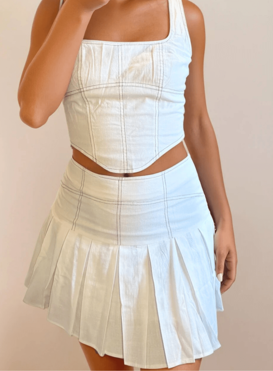 Leni Stitch Skirt | Pleated Style