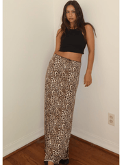 Leopard Print Maxi Skirt