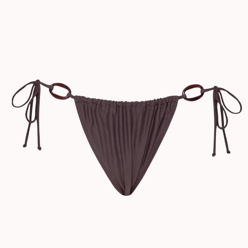 Leyna Bikini Bottom W Trim In Coffee - Highly Praise