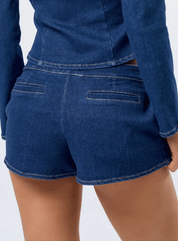 Low-Rise Denim Mini Shorts