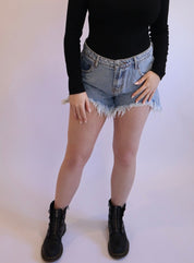 Low Rise Destroyed Shorts - Highly Praise