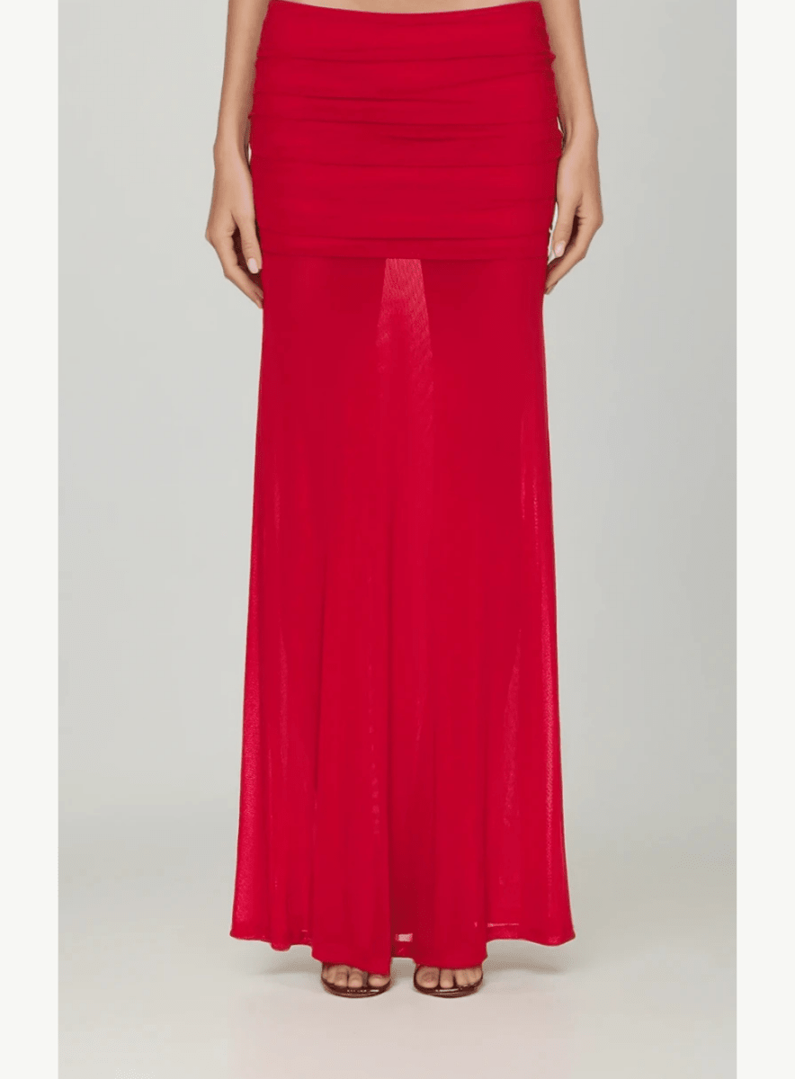 Meila Maxi Skirt - Cherry
