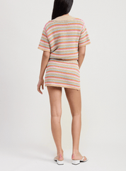 Mini Crochet Skirt | Tangerine Multi