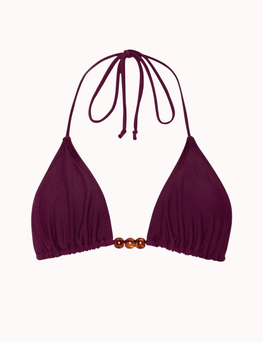 Pami Bikini Top In Burgundy - Highly Praise