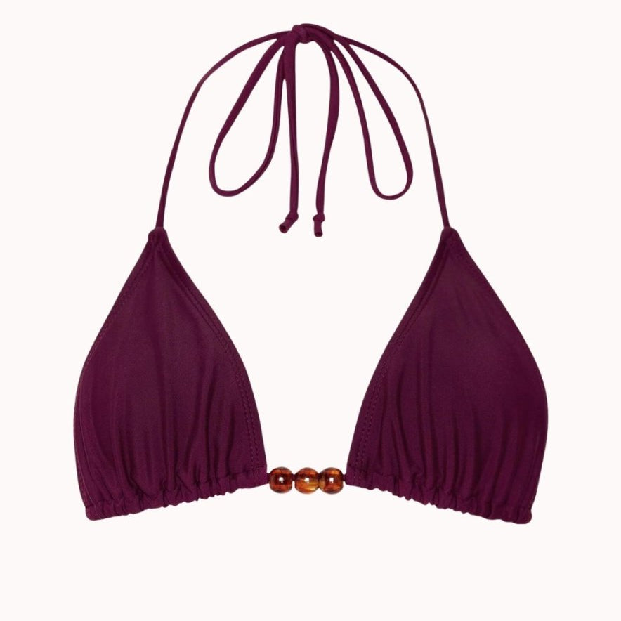 Pami Bikini Top In Burgundy - Highly Praise