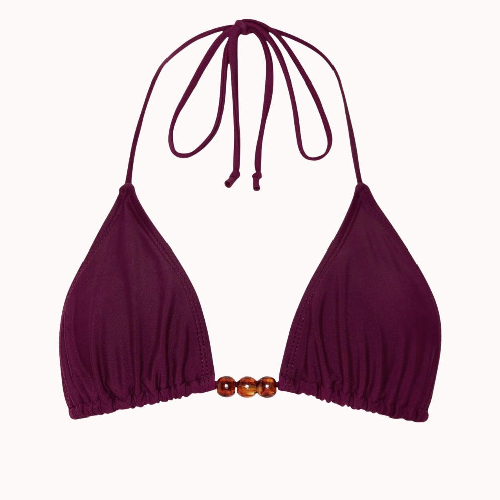 Pami Bikini Top In Burgundy - Highly Praise