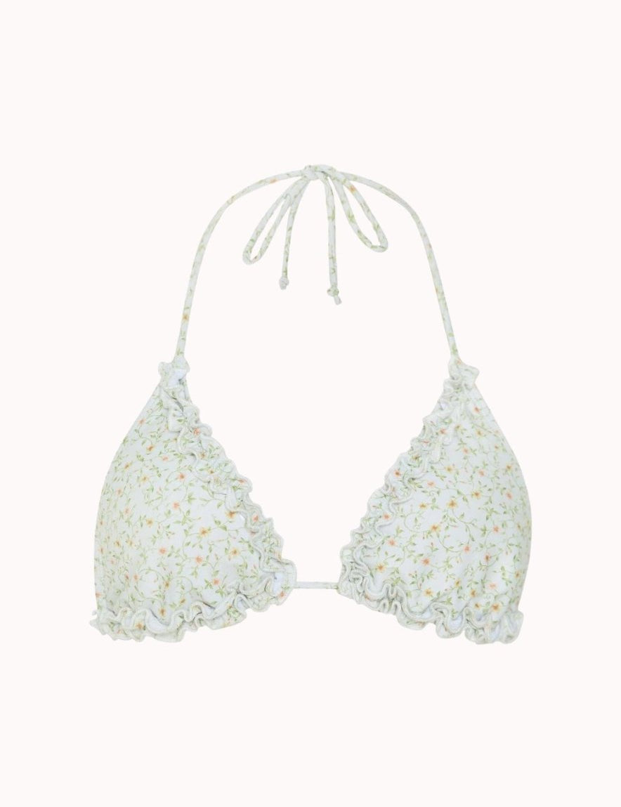 Pandya Bikini Top In Pretty Petal Ivory - Highly Praise
