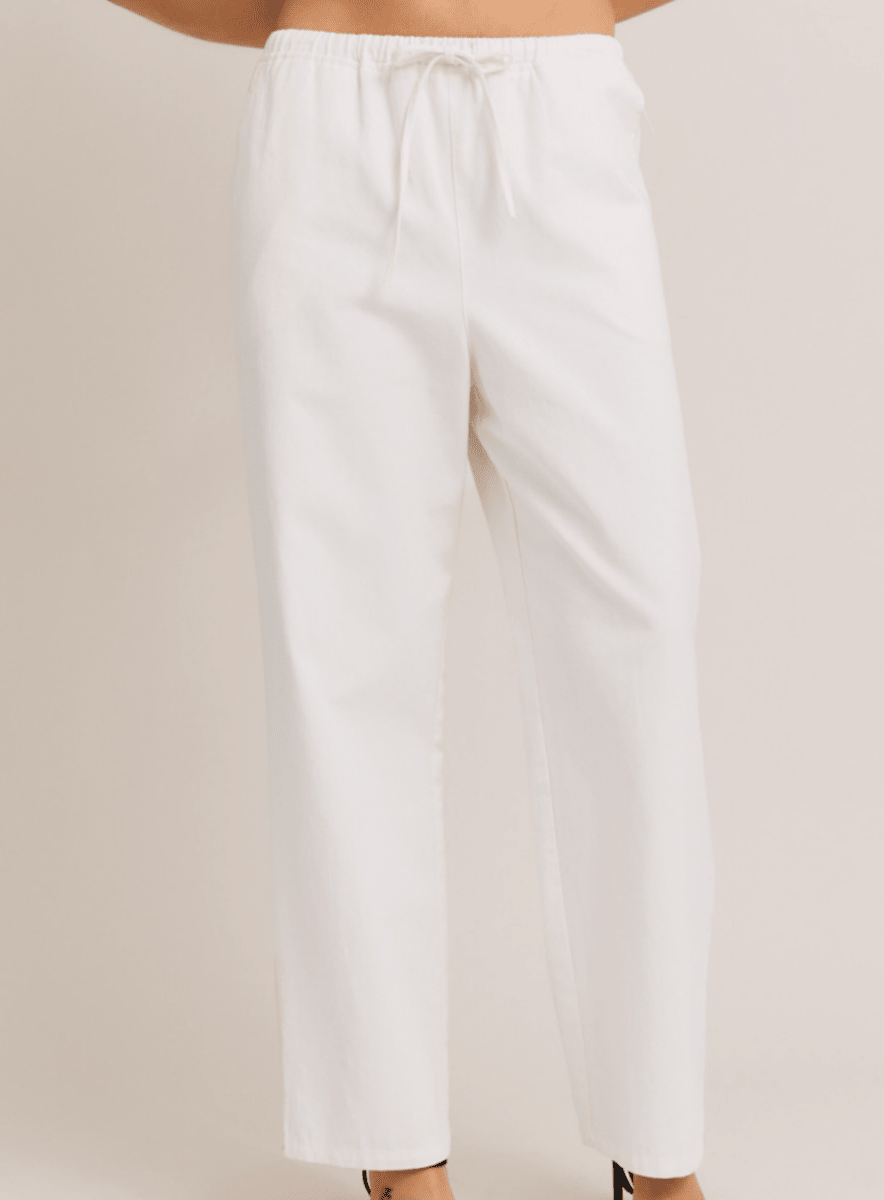 Relaxed Cotton Drawstring Pants